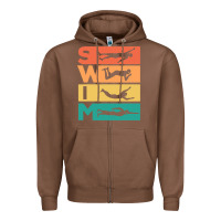 Chestnut Retro Vintage Swimming Gift For Swimmers Zipper Hoodie - longCreatives