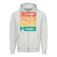 Dove Grey Retro Vintage Swimming Gift For Swimmers Zipper Hoodie - longCreatives