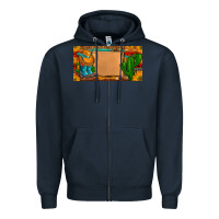 Navy custom cowboy boots aztec sunflowers leopard license plate Zipper Hoodie - Artiststas