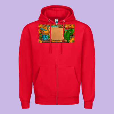 Custom Cowboy Boots Aztec Sunflowers Leopard License Plate Zipper Hoodie Designed By Artiststas