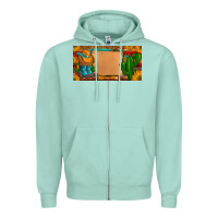 Seafoam custom cowboy boots aztec sunflowers leopard license plate Zipper Hoodie - Artiststas