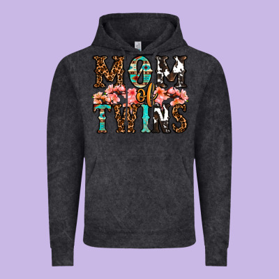 Mom Of Twins Vintage Hoodie Designed By Oliviacreatesart