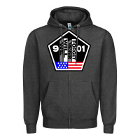 Charcoal Heather 9-11 We Will Never Forget Zipper Hoodie - longCreatives