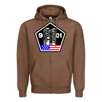 Chestnut 9-11 We Will Never Forget Zipper Hoodie - longCreatives