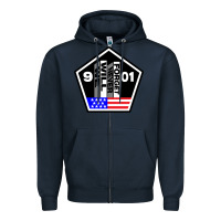 Navy 9-11 We Will Never Forget Zipper Hoodie - longCreatives