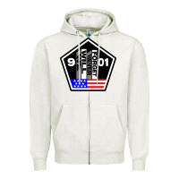 Oatmeal Heather 9-11 We Will Never Forget Zipper Hoodie - longCreatives