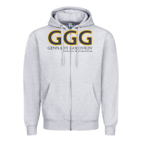 Heather Grey GENNADY GOLOVKIN - Official Merchandise Zipper Hoodie - longCreatives