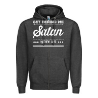 Charcoal Heather Get behind me Satan Matthew 1623 Quote Zipper Hoodie - longCreatives