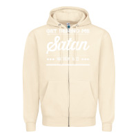Sandshell Get behind me Satan Matthew 1623 Quote Zipper Hoodie - longCreatives