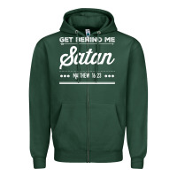 Sports Green Get behind me Satan Matthew 1623 Quote Zipper Hoodie - longCreatives
