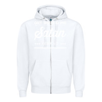 White Get behind me Satan Matthew 1623 Quote Zipper Hoodie - longCreatives