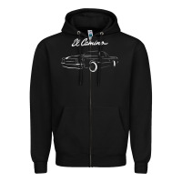 Black El Camino Zipper Hoodie - longCreatives
