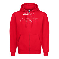 Red El Camino Zipper Hoodie - longCreatives