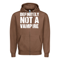 Chestnut Definitely Not A Vampire merch Zipper Hoodie - longCreatives