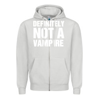 Dove Grey Definitely Not A Vampire merch Zipper Hoodie - longCreatives