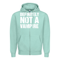 Seafoam Definitely Not A Vampire merch Zipper Hoodie - longCreatives