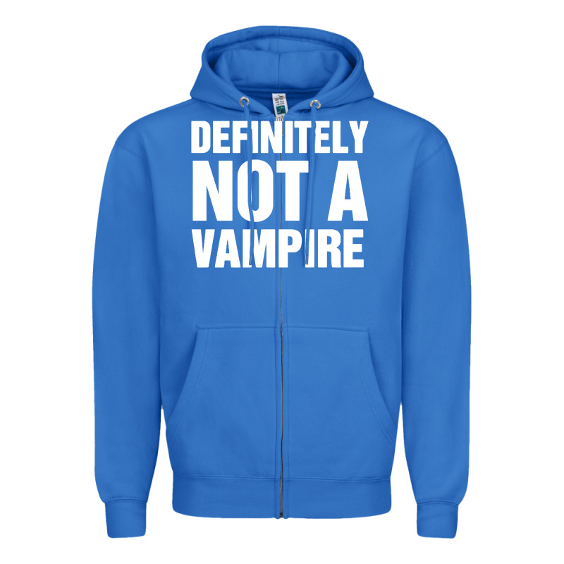Definitely Not A Vampire Merch Zipper Hoodie by longCreatives | Teevron