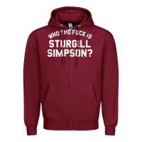 Burgundy who the fuck is sturgill simpson Zipper Hoodie - longCreatives