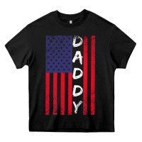 Black Daddy American Flag Heavy Core Tee - Bettercallsaul