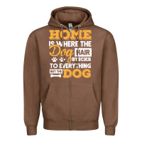Chestnut dog t  shirt home is where the dog hair stick funny  gift t  shirt Zipper Hoodie - longCreatives