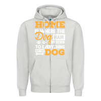Dove Grey dog t  shirt home is where the dog hair stick funny  gift t  shirt Zipper Hoodie - longCreatives