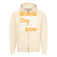 Sandshell dog t  shirt home is where the dog hair stick funny  gift t  shirt Zipper Hoodie - longCreatives