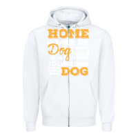 White dog t  shirt home is where the dog hair stick funny  gift t  shirt Zipper Hoodie - longCreatives