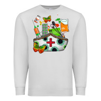 Dove Grey nurse   juneteenth Premium Sweatshirt - AdoDesignShop