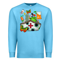 Ocean Blue nurse   juneteenth Premium Sweatshirt - AdoDesignShop