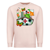 Pale Pink nurse   juneteenth Premium Sweatshirt - AdoDesignShop
