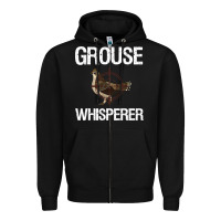 Black Ruffed Grouse Hunting Bird Spruce Grouse Zipper Hoodie - longCreatives