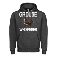 Charcoal Heather Ruffed Grouse Hunting Bird Spruce Grouse Zipper Hoodie - longCreatives