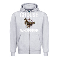 Heather Grey Ruffed Grouse Hunting Bird Spruce Grouse Zipper Hoodie - longCreatives