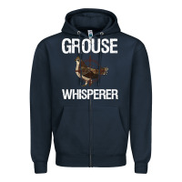 Navy Ruffed Grouse Hunting Bird Spruce Grouse Zipper Hoodie - longCreatives