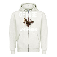 Oatmeal Heather Ruffed Grouse Hunting Bird Spruce Grouse Zipper Hoodie - longCreatives