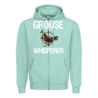 Seafoam Ruffed Grouse Hunting Bird Spruce Grouse Zipper Hoodie - longCreatives