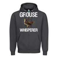 Smoke Ruffed Grouse Hunting Bird Spruce Grouse Zipper Hoodie - longCreatives