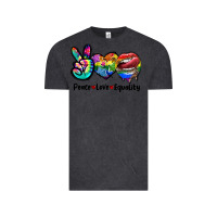 Vintage Black Peace love equality LGBT+ Vintage Tee - CowGirlArtShop