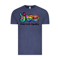 Vintage Denim Peace love equality LGBT+ Vintage Tee - CowGirlArtShop