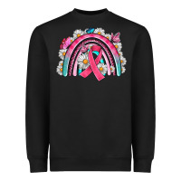 Black Breast Cancer Rainbow Heavyweight Sweatshirt - Artiststas