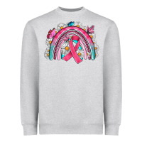 Heather Grey Breast Cancer Rainbow Heavyweight Sweatshirt - Artiststas