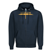 Navy The Curse of Oak Island Comfortable Short Sleeve Zipper Hoodie - longCreatives