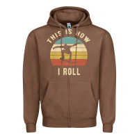 Chestnut Skater - This Is How I Roll Retro Skateboard Gift Zipper Hoodie - longCreatives