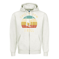 Oatmeal Heather Skater - This Is How I Roll Retro Skateboard Gift Zipper Hoodie - longCreatives
