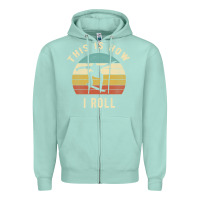Seafoam Skater - This Is How I Roll Retro Skateboard Gift Zipper Hoodie - longCreatives