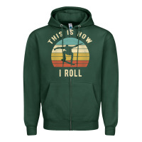 Skater - This Is How I Roll Retro Skateboard Gift Zipper Hoodie | Teevron