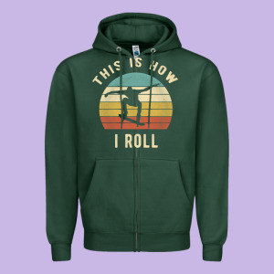 Skater - This Is How I Roll Retro Skateboard Gift Zipper Hoodie Designed By Longcreatives
