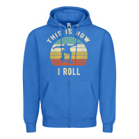 True Royal Skater - This Is How I Roll Retro Skateboard Gift Zipper Hoodie - longCreatives