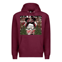 Burgundy Little Miss Premium Hoodie - CowhideDigitalArt