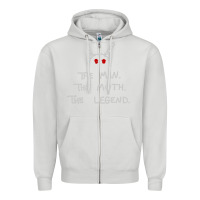 Dove Grey The Man The Moth The Legend Mothman Zipper Hoodie - longCreatives